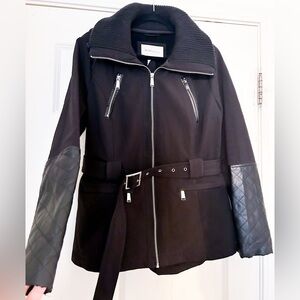 Black hooded jacket